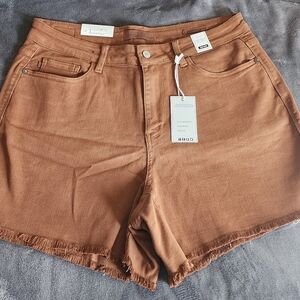 Judy Blue Tan Jean Shorts